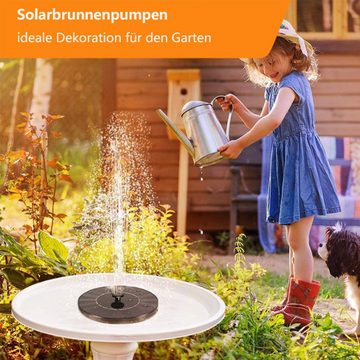 KINSI Solarpumpe Solarbrunnen,Gartenbrunnen,Teichpumpen,Springbrunnenpumpen,Farb-LEDs, Maximale Durchflussmenge: 200L/h