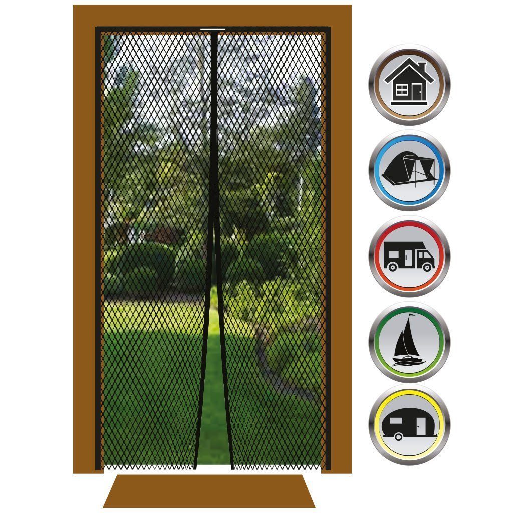 Moskitonetz Befestigungsmaterial für Insektenschutz-Vorhang Premium, Türvorhang Home Fliegengitter Pro (1-St), das 100x210cm Insektennetz inkl. Fliegennetz