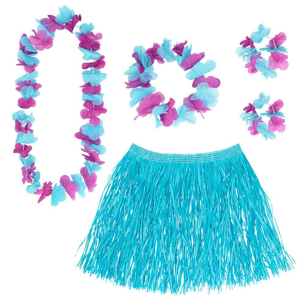 Boland Hawaii-Kostüm Strandkostüm Hawaii blau Karneval Faschingskostüm