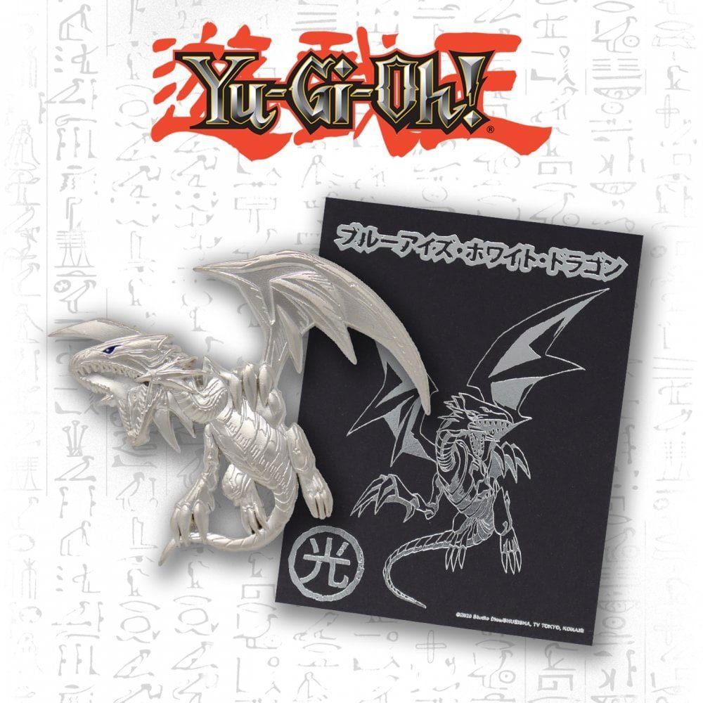 Fanattik Anstecknadel Yu-Gi-Oh! - Premium Anstecknadel, limitierte Weißer - Drache Aufsteller Blauäugiger inkl