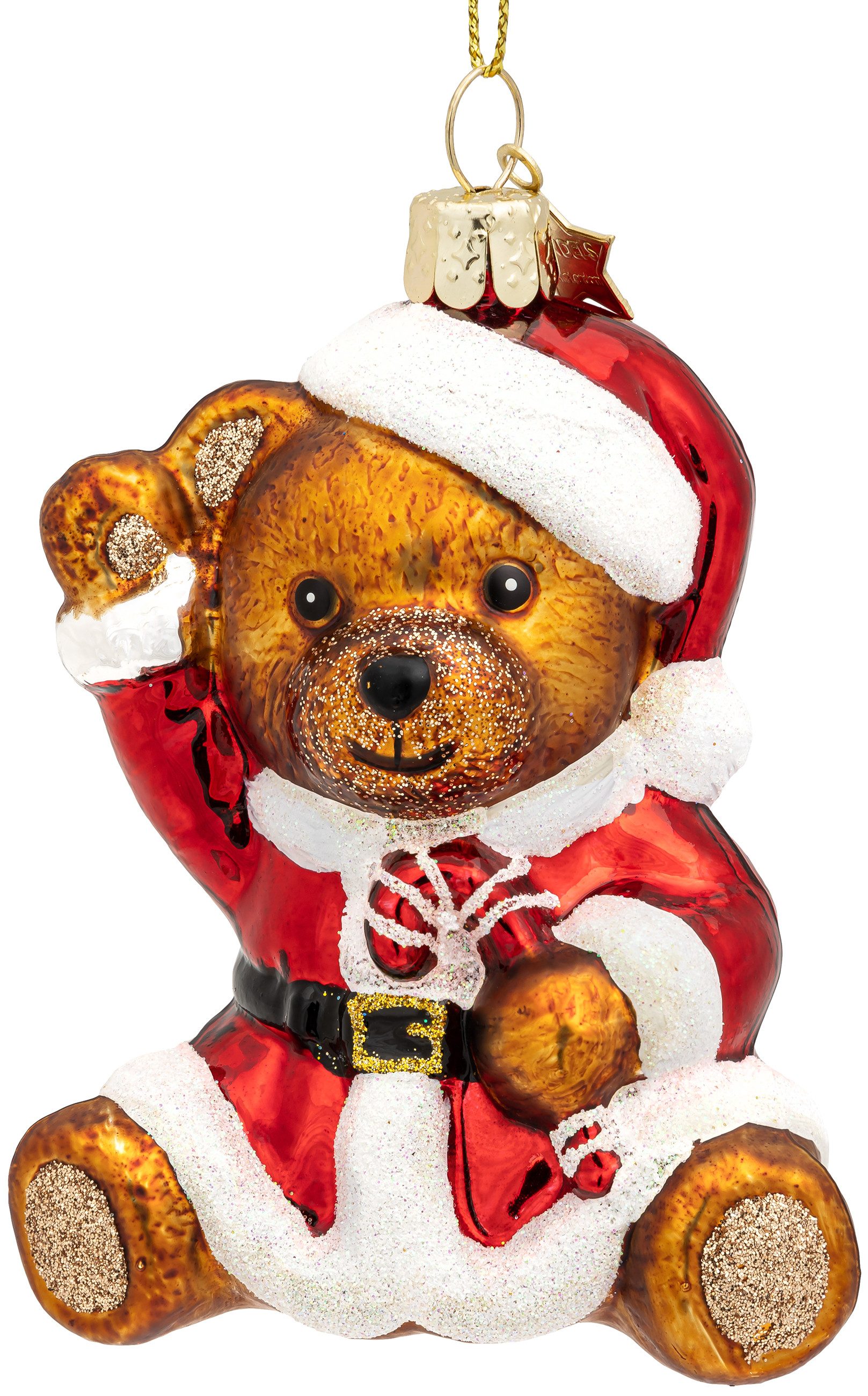 SIKORA Christbaumschmuck Weihnachtssbär besondere Weihnachtskugel Glas Anhä günstig online kaufen