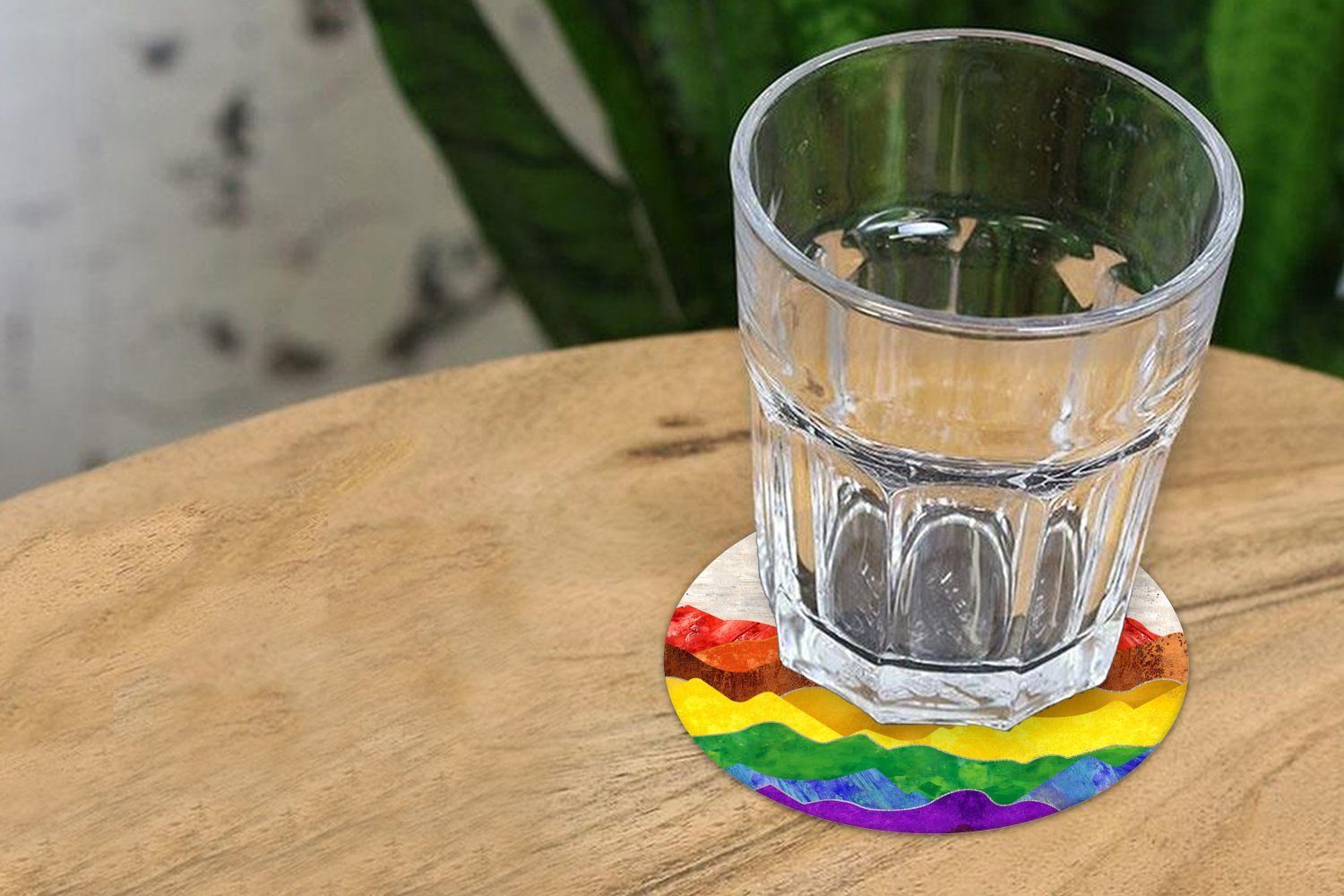 Getränkeuntersetzer, Tasse, 6-tlg., Glasuntersetzer Becher Schwul, - Tassenuntersetzer, Zubehör Regenbogen Korkuntersetzer, MuchoWow - Gläser, für Stolz