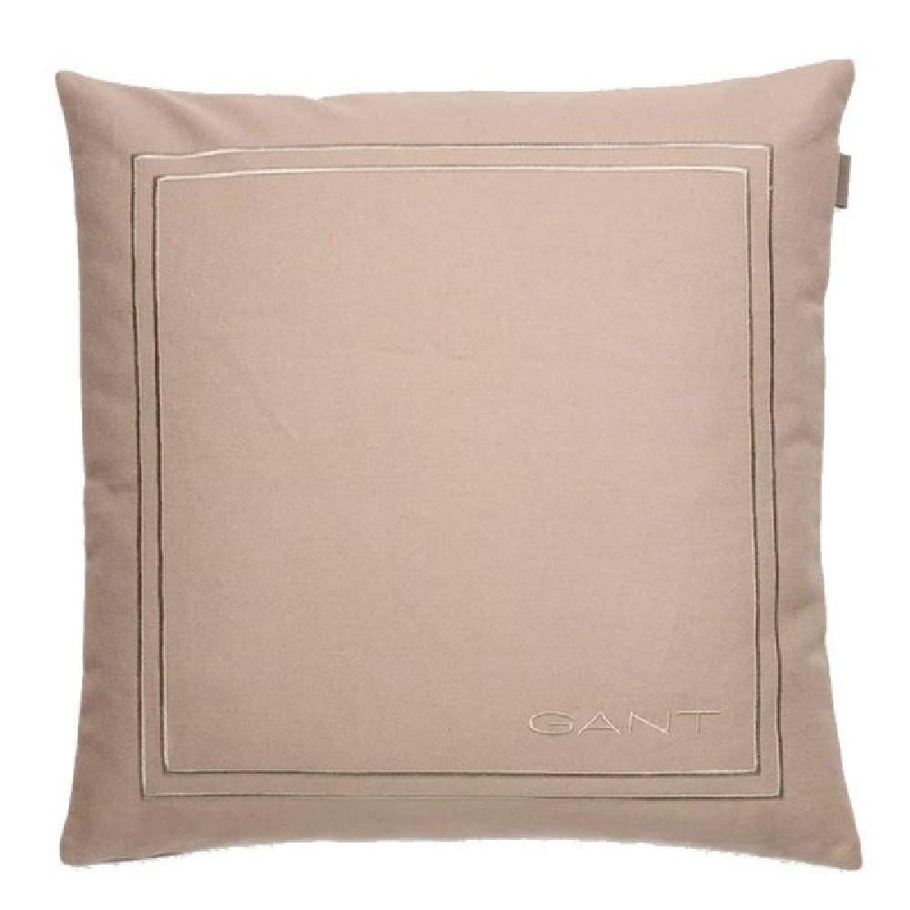 Gant Kissenhülle Gant Home Kissenhülle Logo Cushion Light Taupe (50x50cm)