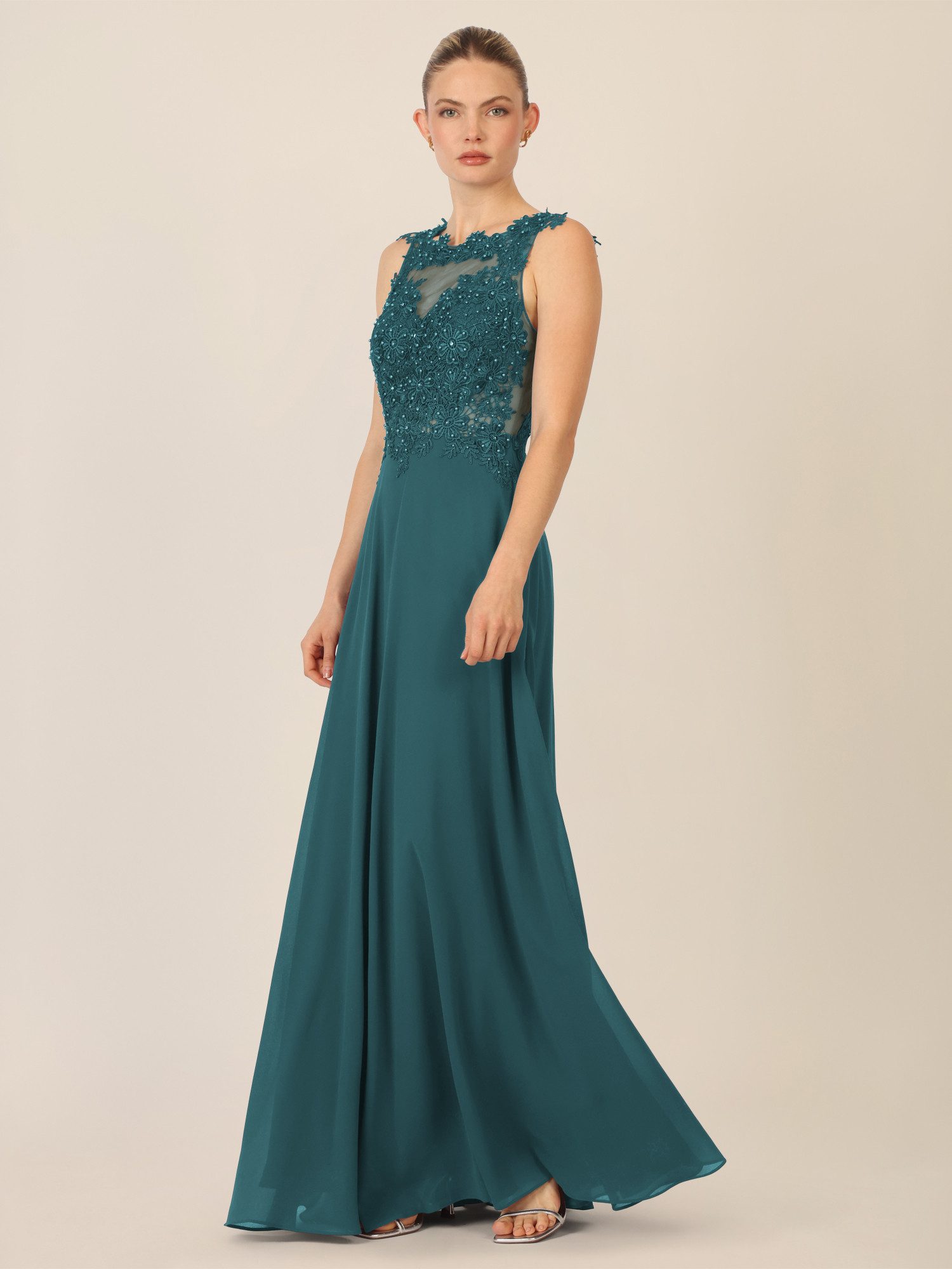 Apart Abendkleid mit floraler Spitze und Tüll-Einsatz günstig online kaufen