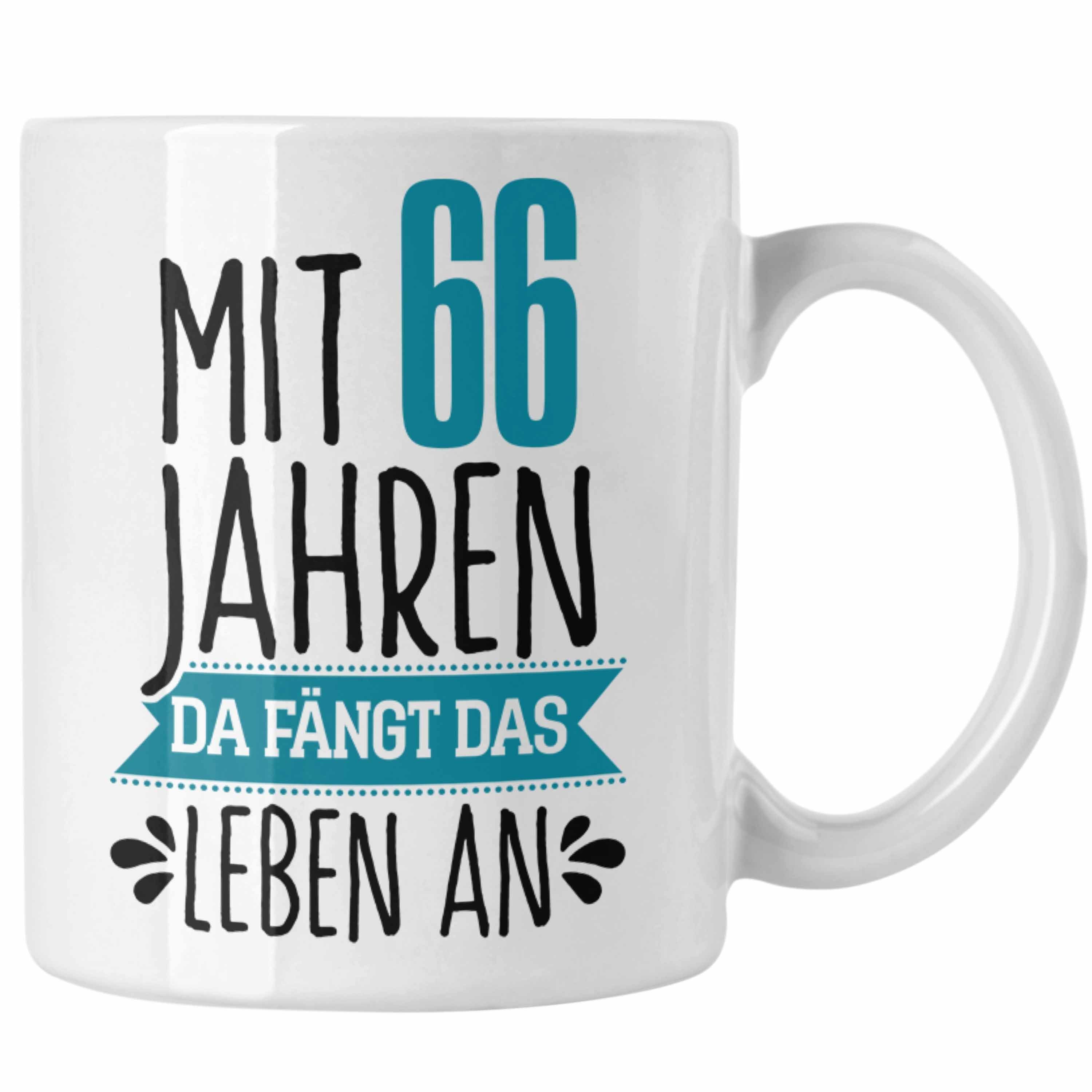 Geburtstag - T Trendation Geschenk Lustiges Tasse 66. für Trendation Frauen Weiss Männer und