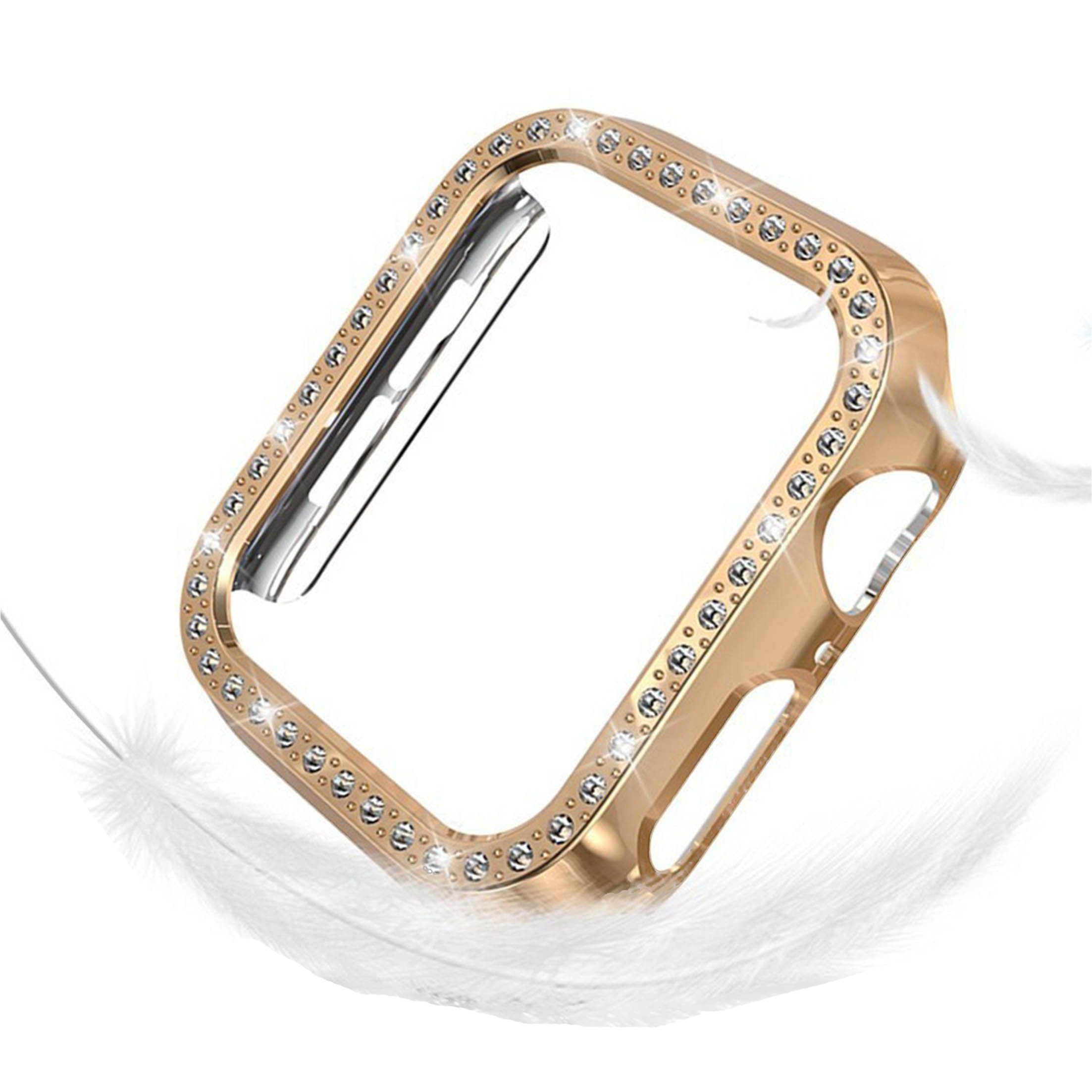 KINSI Smartwatch-Hülle iwatch-Gehäuse, Schutzhülle für Apple Watch Series1-7,40/41/44/45mm, Kratzschutz, Rundumschutz