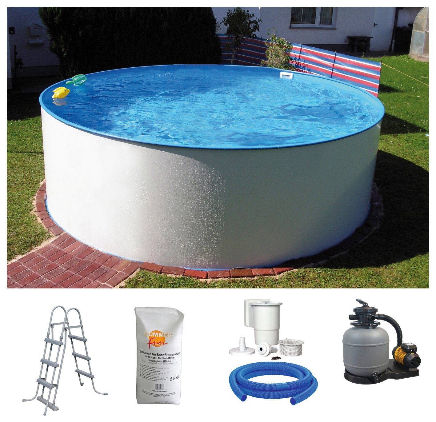 Clear Pool Rundpool RIO (Set, 5-tlg), inkl. Zubehör für Ihren Badespaß im eigenen Garten