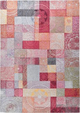 Teppich Cosima-112, Gino Falcone, rechteckig, Höhe: 3 mm, Flachgewebe, mit Chenillegarn, modernes Patchwork-Design, Ornamente