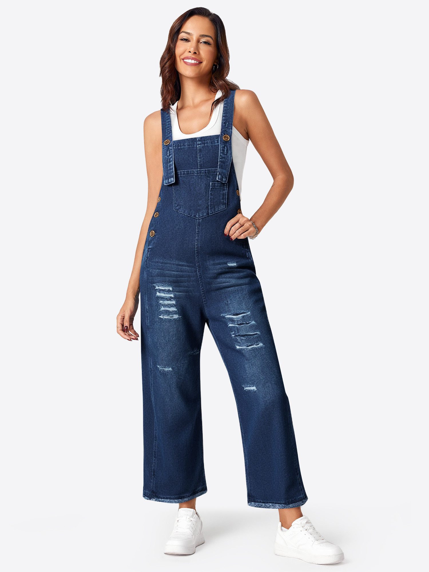 Imily Bela Jumpsuit Damen Jeans-Overall (Packung, 1-tlg., 1per-Pack) Latzhosen