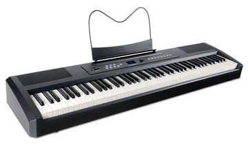 McGrey Stage-Piano SP-100 Stagepiano 88 - gewichtete Tasten mit Hammermechanik, (Home-Set, inkl. Unterbau, Pianobank, Kopfhörer & Schule), Max. Polyphonie: 64, 8 Voices, Aufnahmefunktion, MIDI Out und USB