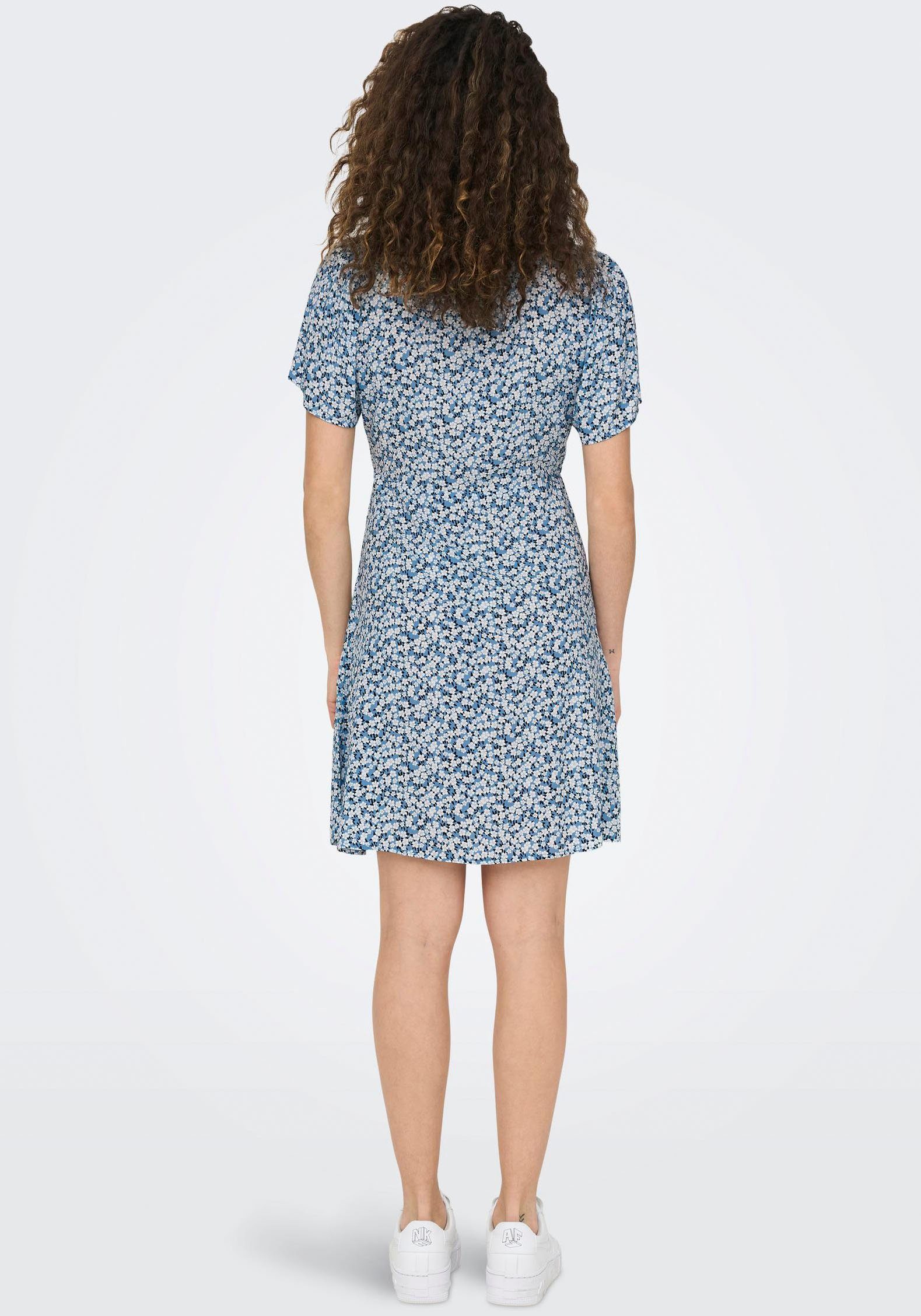 ONLY NOOS Blue S/S ONLEVIDA WVN AOP:SADIE Minikleid SHORT DRESS Provincial FLOWER