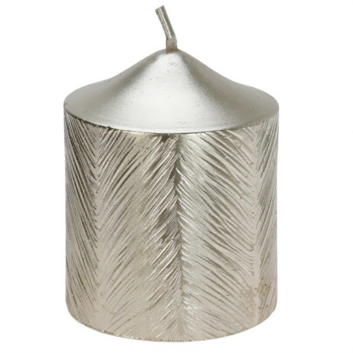 Home & styling collection Formkerze Dekorative Kerze mit metallischem Muster, 5 x 6 cm (Dekokerze, Dekokerze), Metallisch veredelte Wachskerze