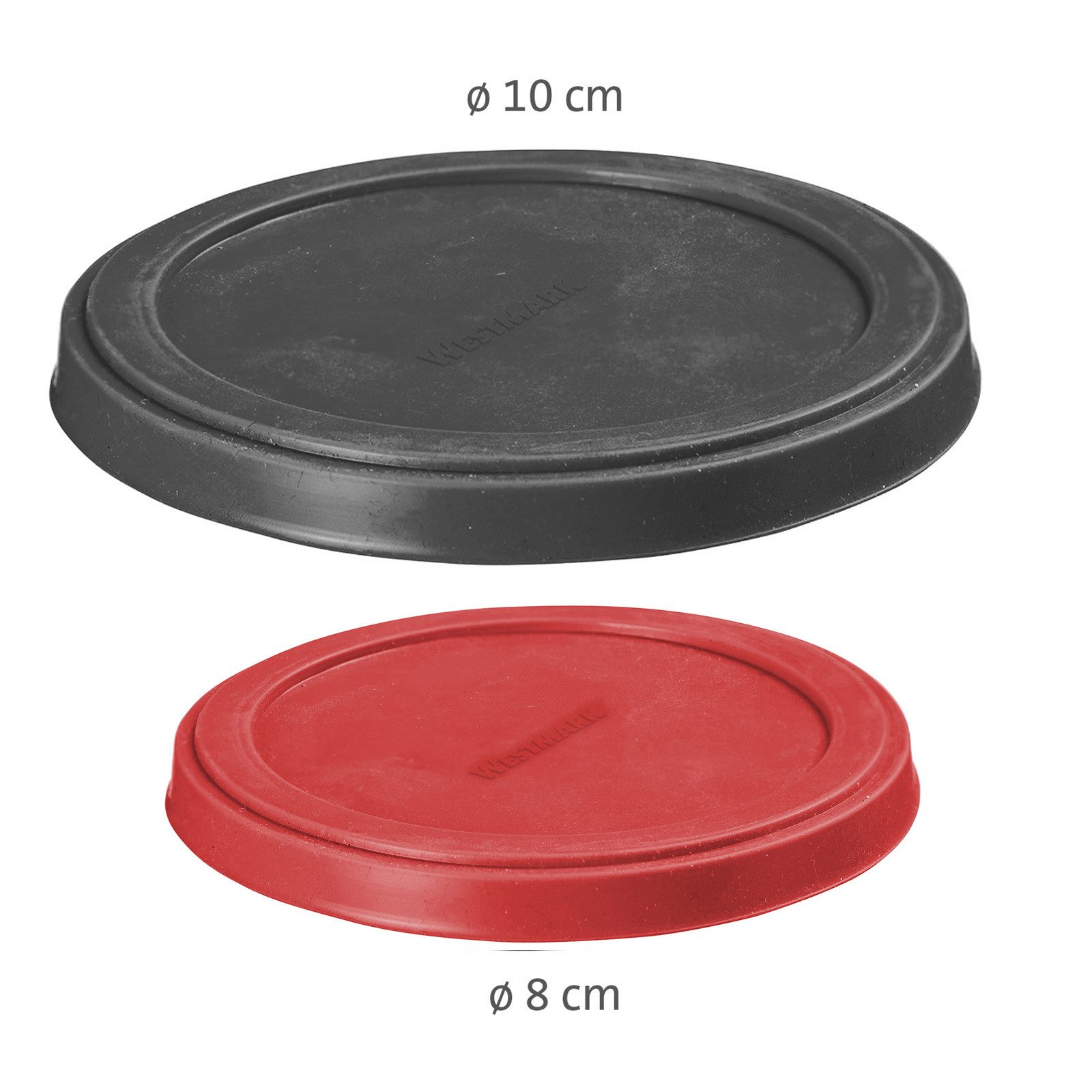 WESTMARK Vorratsdose 4 Frischhaltedeckel (2x rund,2x eckig), Silikon, Silikon – Bild 4 von 5