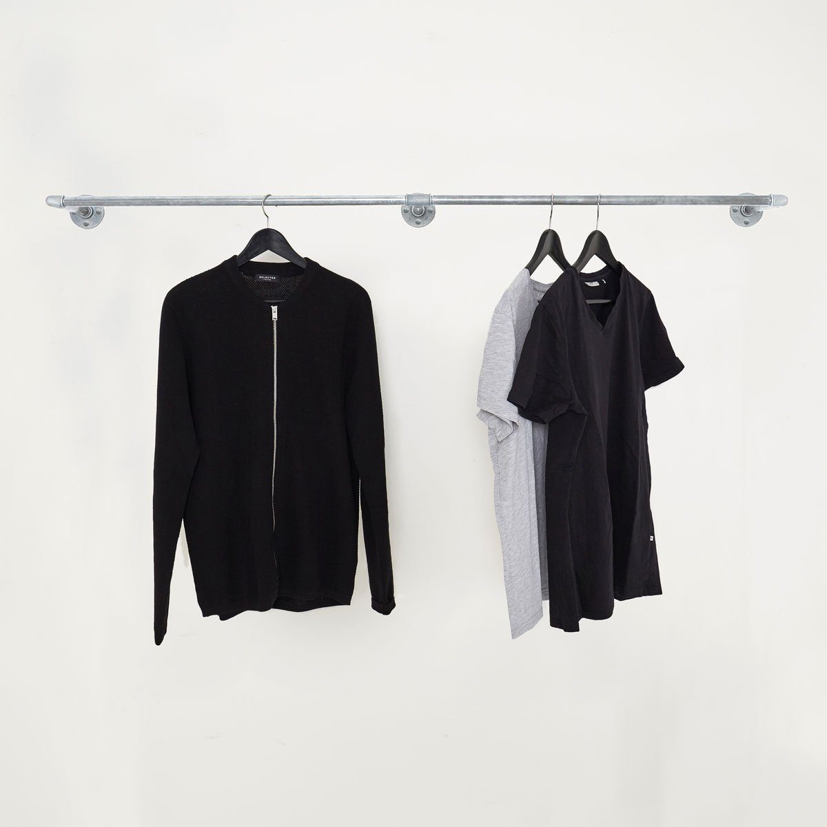 various - Industrial Design Möbel Kleiderstange Industrial Design Kleiderstange SOLID LINE DUO, verzinkt, div. Größen, Div. Größen