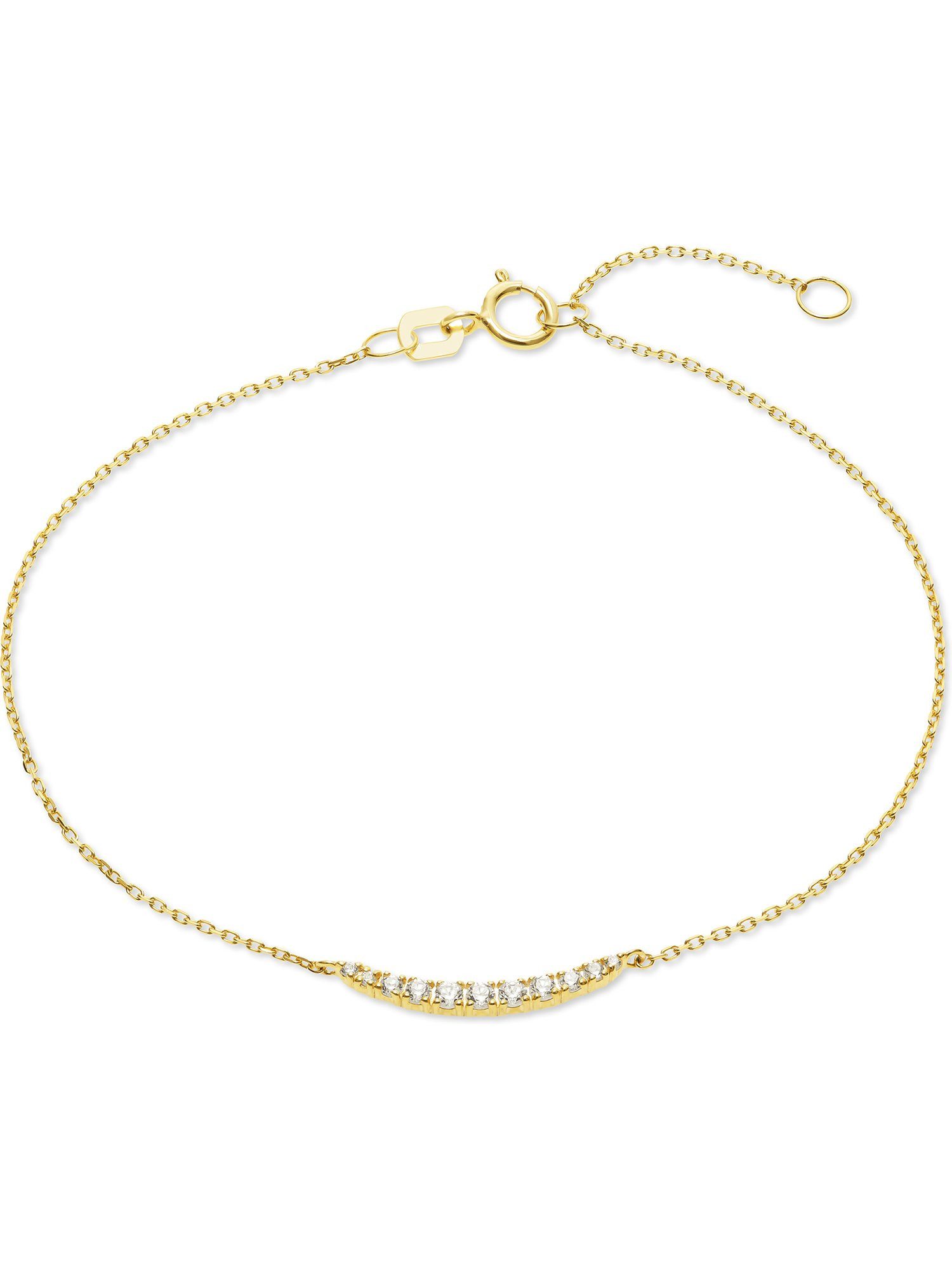 FAVS Armband FAVS Damen-Armband 375er Gelbgold Zirkonia