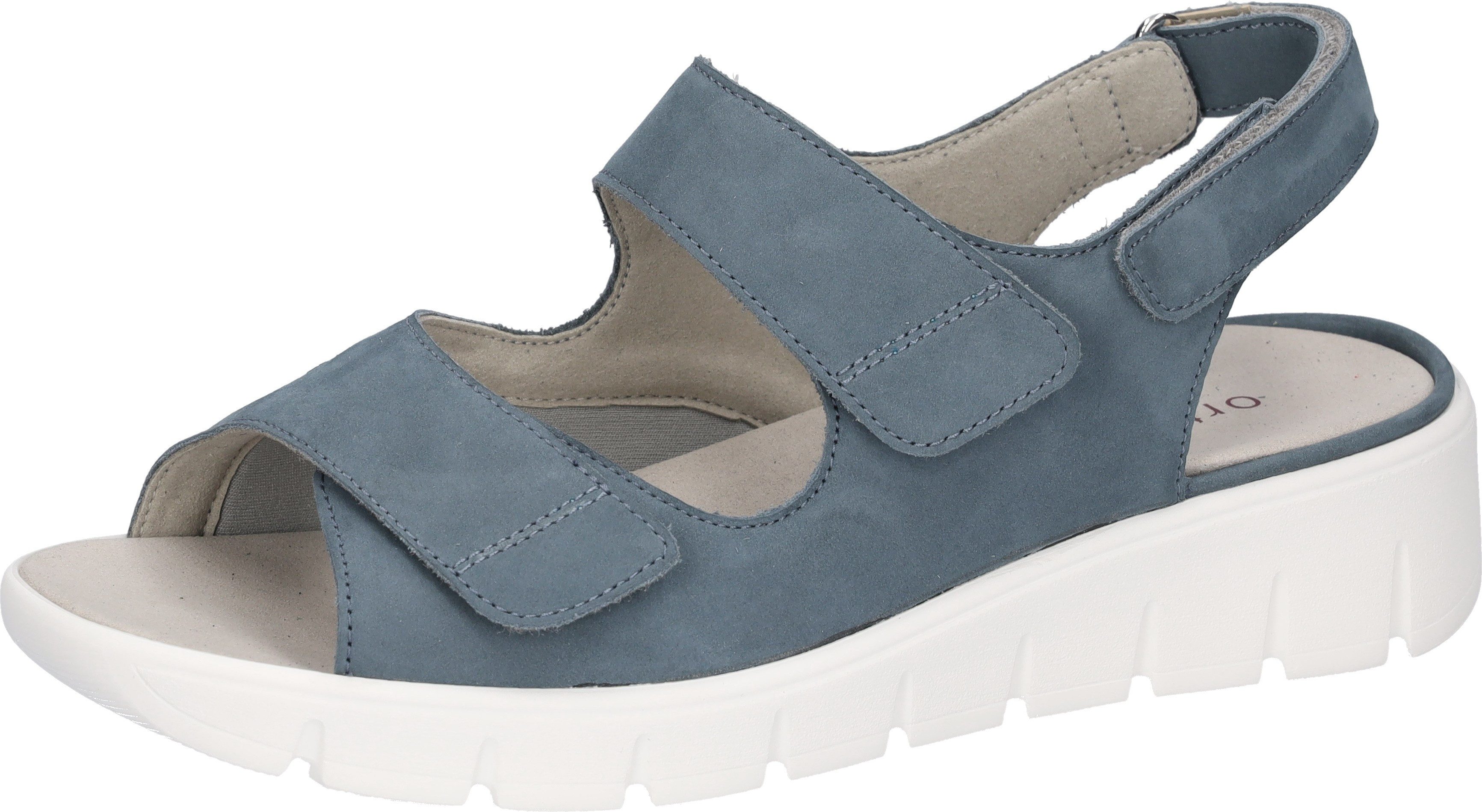 Waldläufer K-Adea-Soft Sandalette Sommerschuh, Keilsandalette mit Klettverschlüsse, Extraweite K