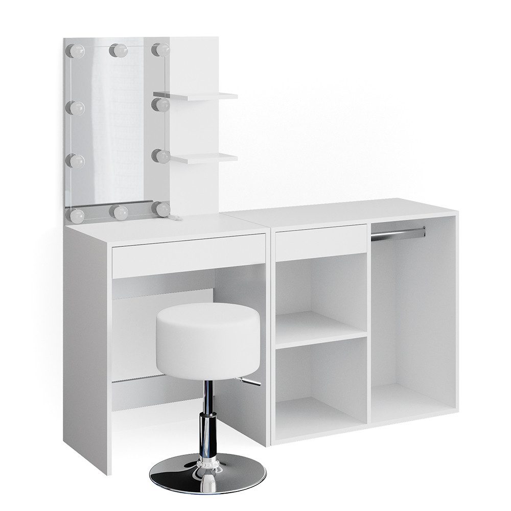 Vicco Schminktisch Isabelle, Weiß, 140 cm günstig online kaufen