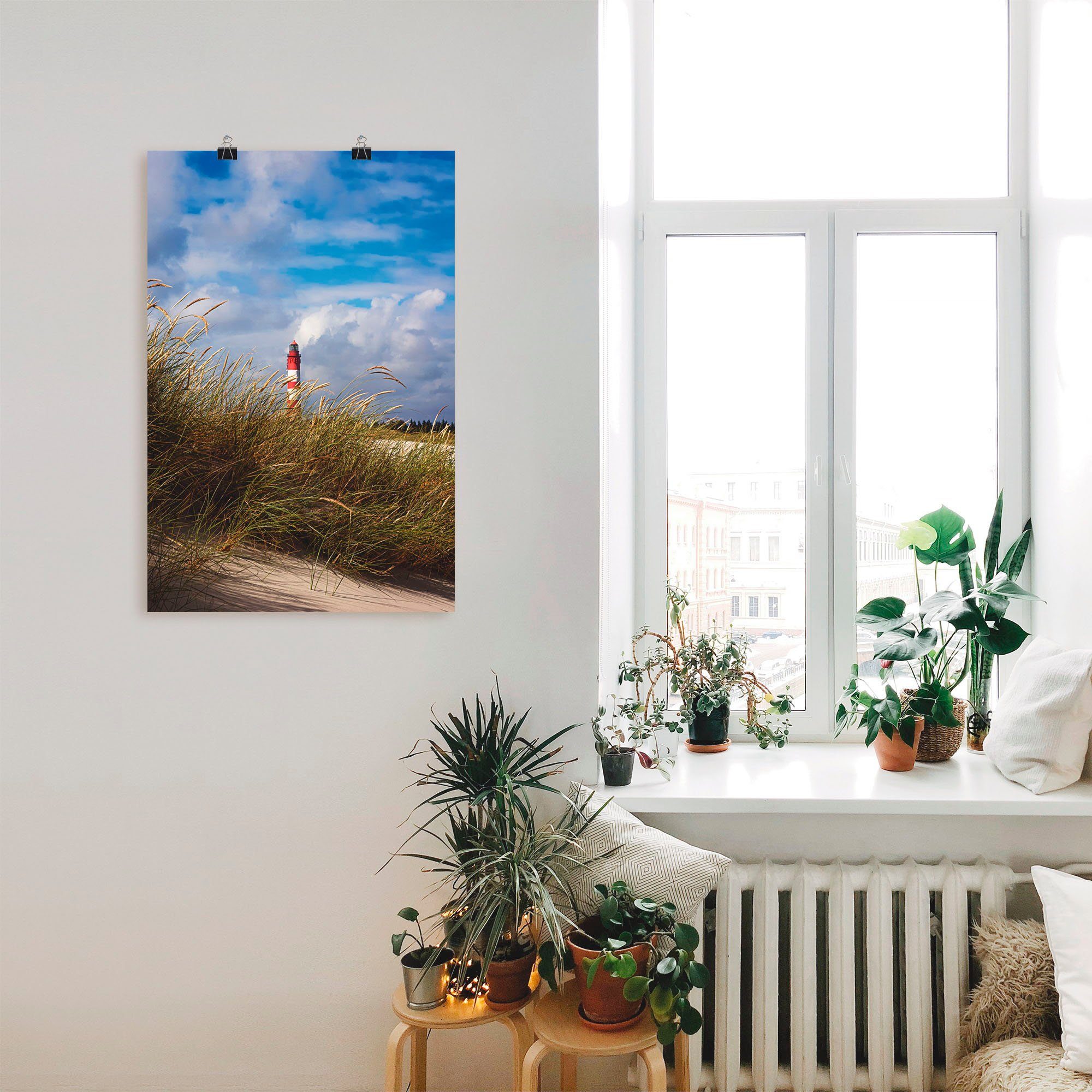 Artland Poster Sommerimpression Amrumer Leuchtturm, Gebäude (1 St), ohne Rahmen