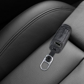 kwmobile Schlüsseltasche Autoschlüssel Hülle für Audi A6 A7 A8 Q7 Q8 (1-tlg), Hardcover Schlüsselhülle