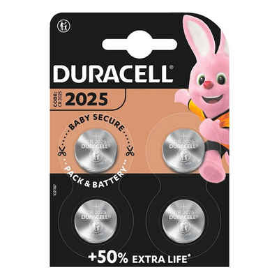 Duracell Knopfzelle, (3 V, 4 St), 2025 / CR 2025, 3 V, Lithium