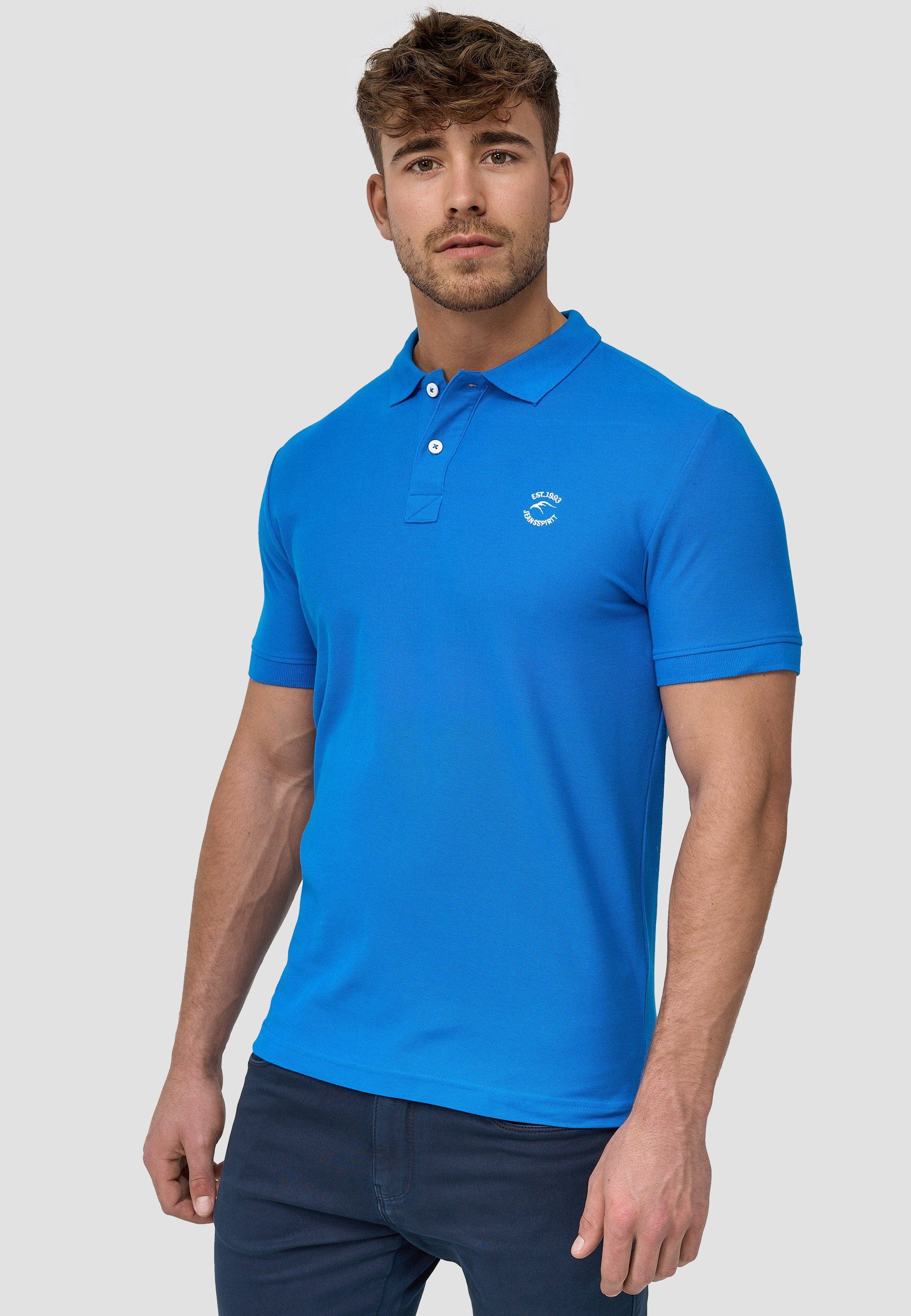 INDICODE Poloshirt Herren Wadim Polo Shirt Herrenshirt mit feiner Logo-Stickerei auf der Brust