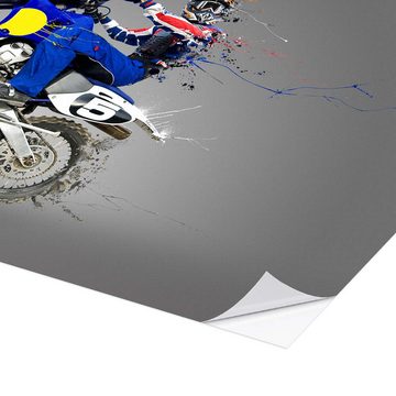 Posterlounge Wandfolie Editors Choice, Motocross-Fahrer, Illustration