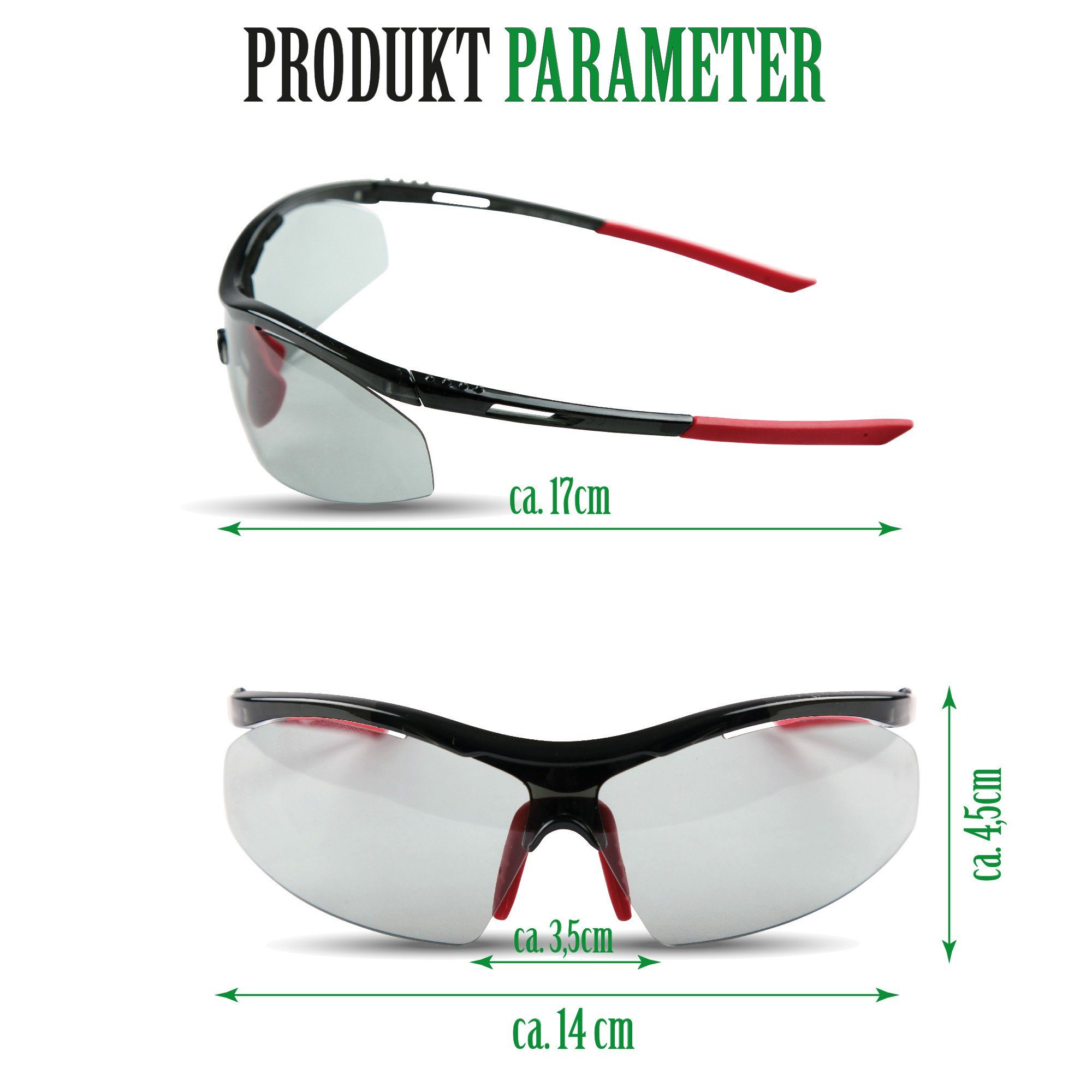 Skibrille, - Fahrradbrille (Packung, UV-Schutzbrille - Rot 06498 selbstönende Bestlivings 1-St), Sportbrille Sportsonnenbrille, sonnenschutz