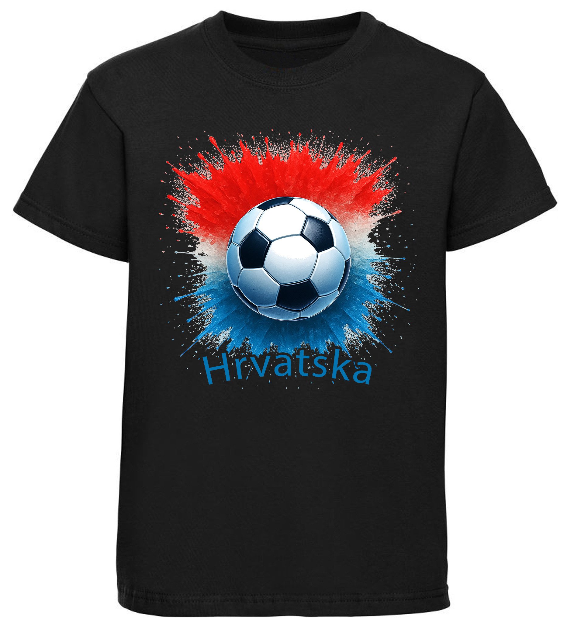 T-Shirt Kinder Fussball Shirt - WM Shirt schwarz
