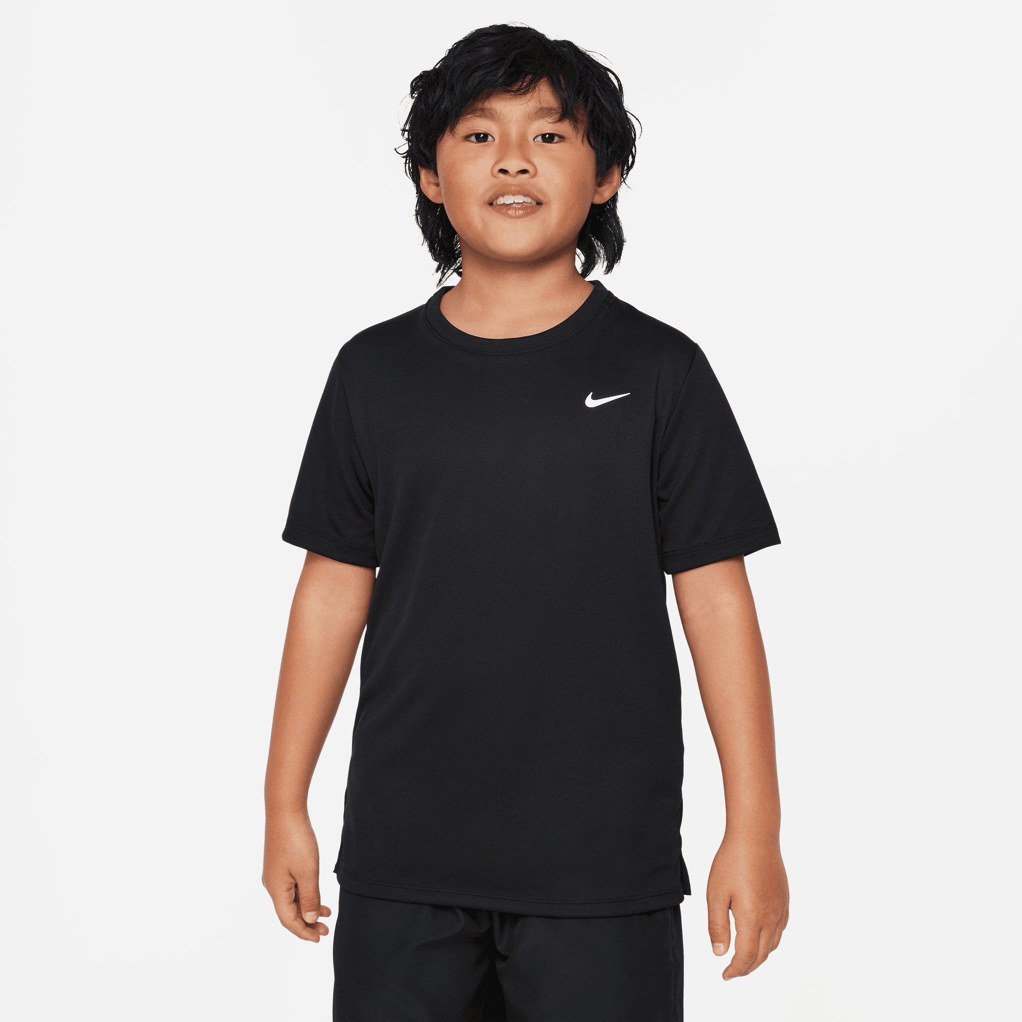 DRI-FIT BLACK/REFLECTIVE BIG MILER (BOYS) TOP Nike KIDS' SILV TRAINING Trainingsshirt SHORT-SLEEVE