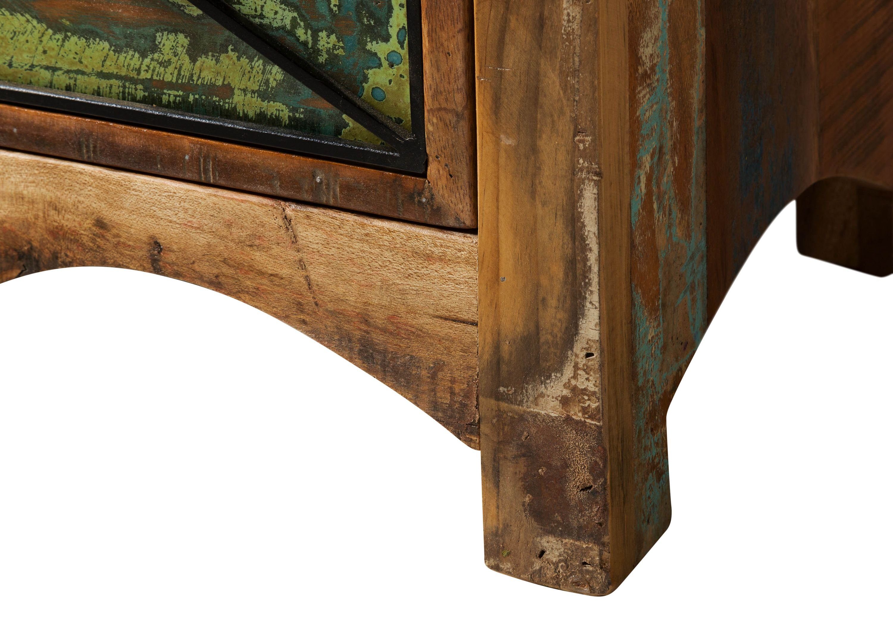 Massivmoebel24 Highboard (Highboard Altholz 95x40x150 mehrfarbig günstig online kaufen