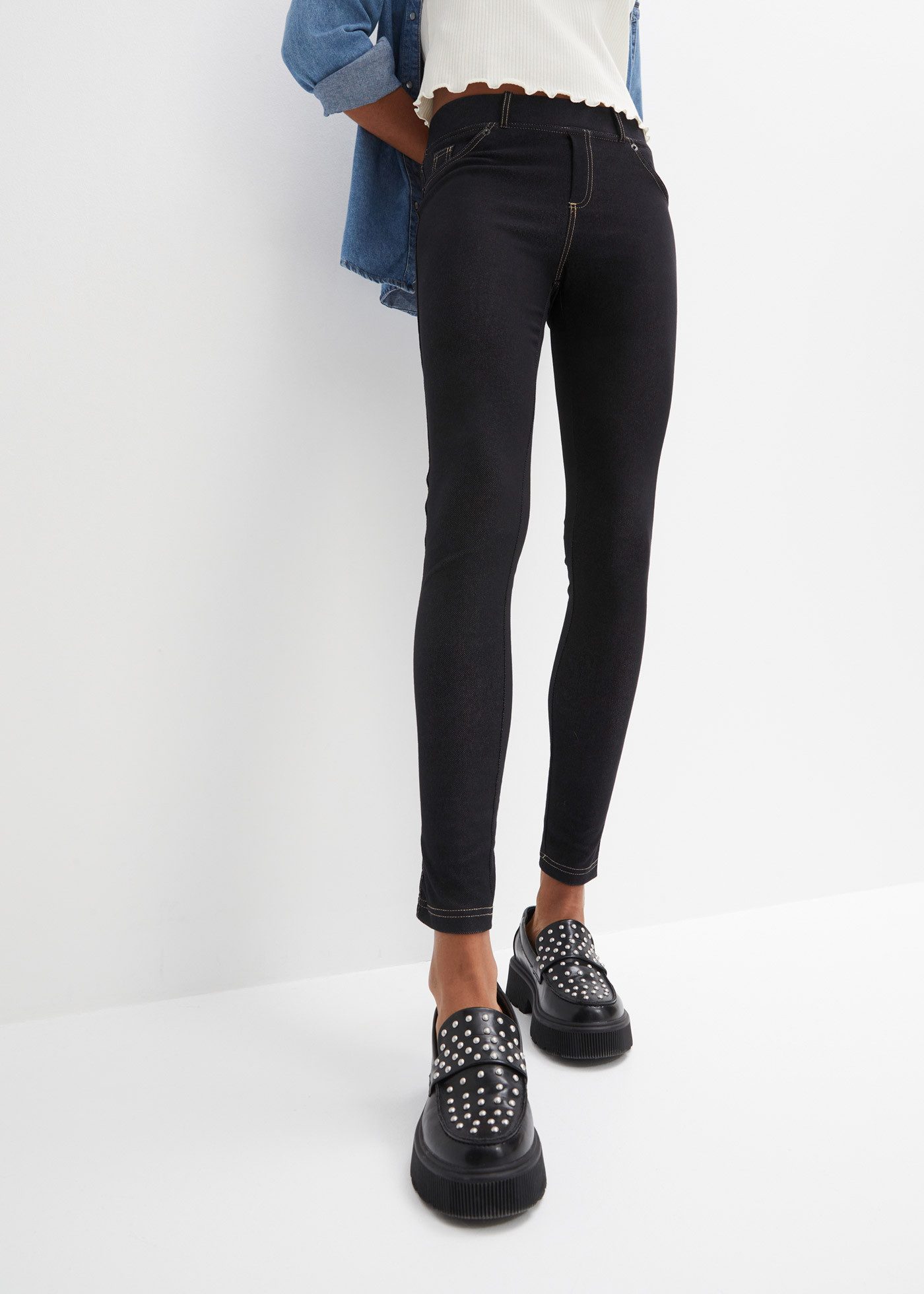 bonprix Leggings Leggings in Jeansoptik aus günstig online kaufen