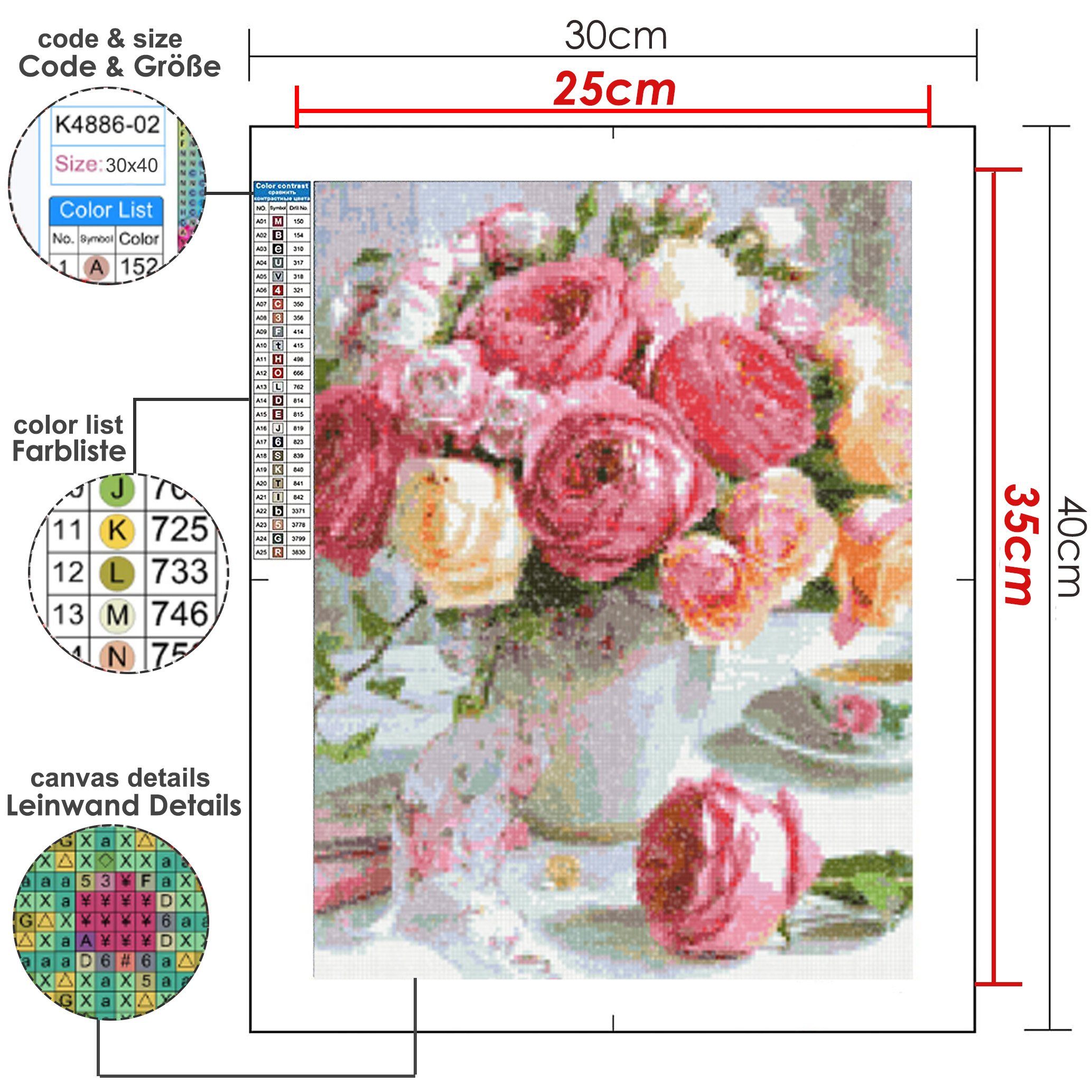 GOLDEN Kreativset GOLDEN Diamond Painting zubehör bilder DIY Malen 30 x 40c günstig online kaufen