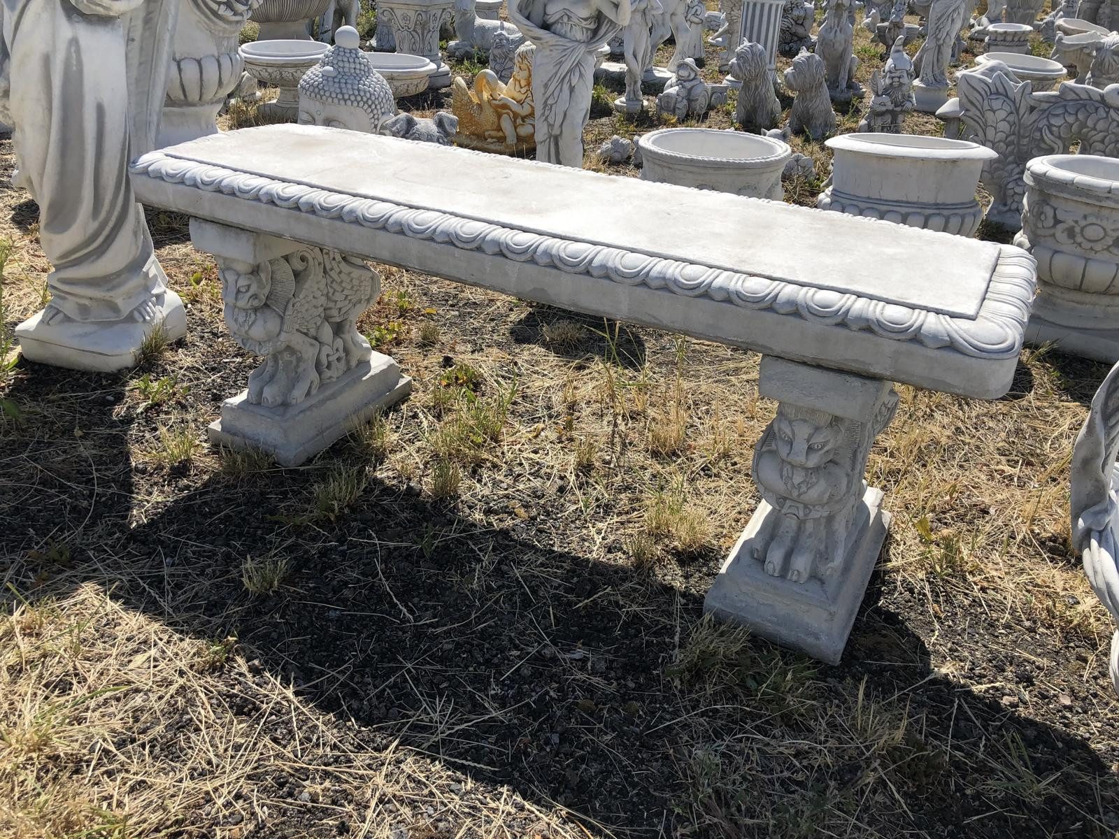 Schatzkiste1 Gartenbank Parkbank Teichbank Gartenbank Sitzbank Römerbank Steinbank Bank 133cm