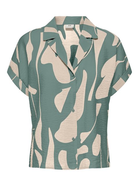 JACQUELINE de YONG Blusenshirt Hemd Bluse mit Design Muster Kurzarm Knopfle günstig online kaufen