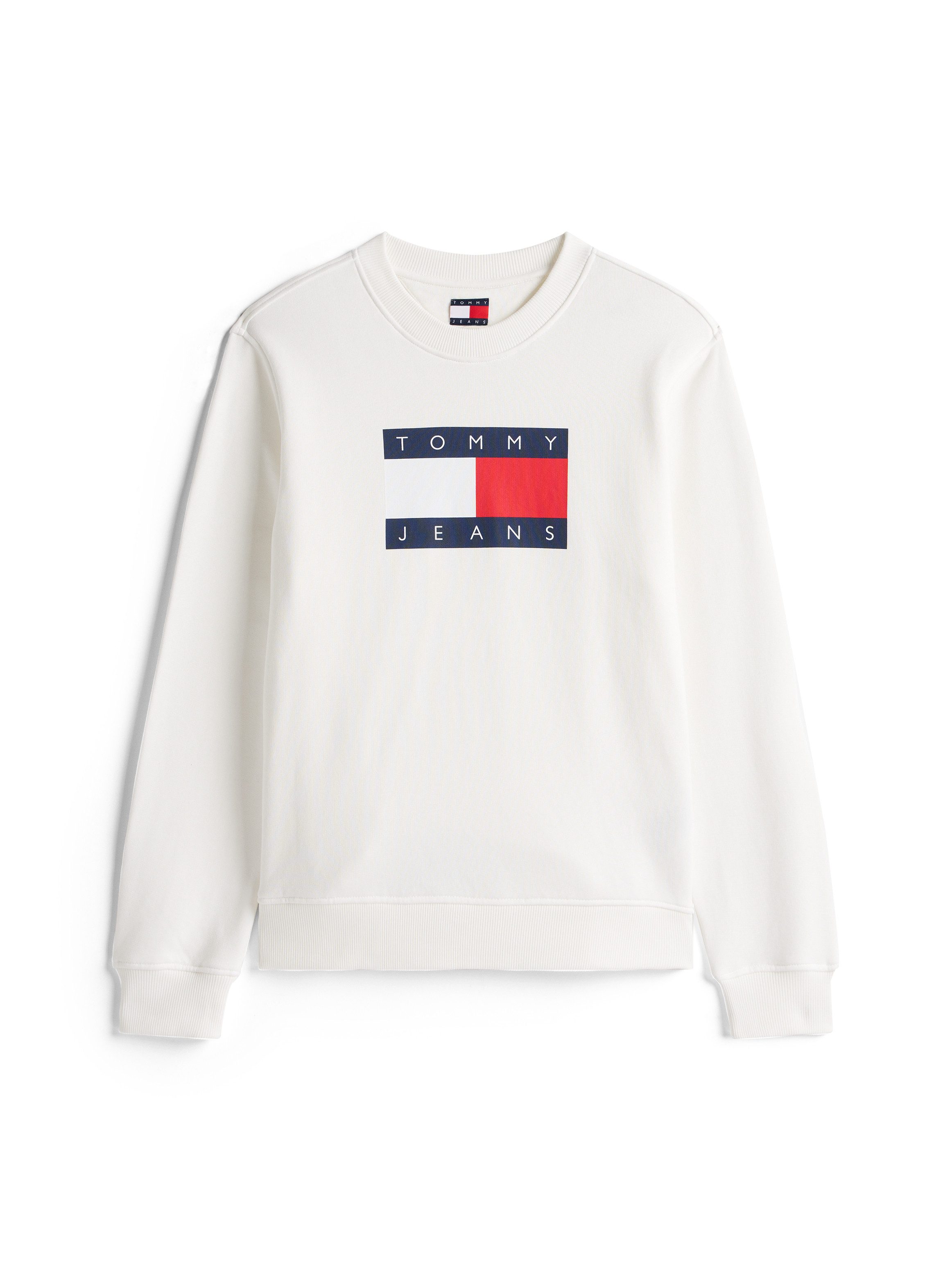 Tommy Jeans Sweatshirt TJW REG TJ FLAG CREW Baumwolle, Logodruck – Bild 4 von 5
