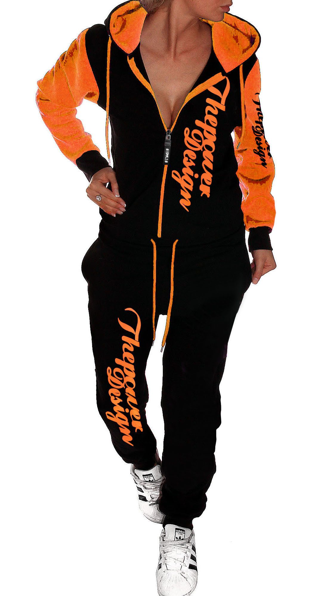 RMK Jogginganzug Damen Sportanzug The Power Design (Set), Trainingsanzug Freizeitanzug Fitness mit Kapuze