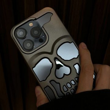 Wörleonline Handyhülle für Apple iPhone 13 Pro Max Hülle, Schutzhülle mit einem Totenkopf-Design