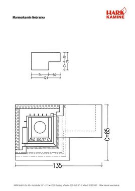 HARK Kaminbausätze Nebraska, 5 kW, Zeitbrand, links