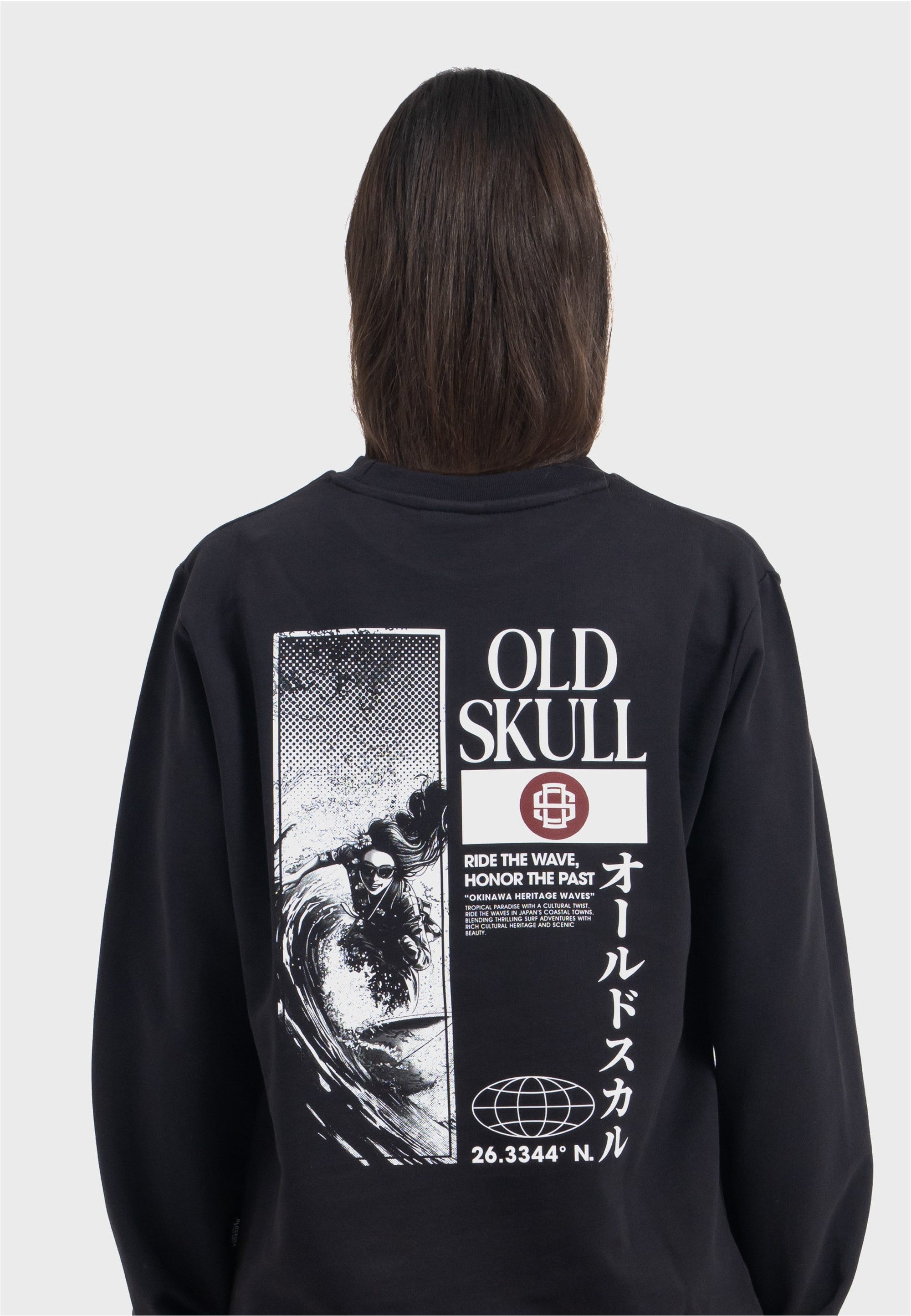 Sweatshirt Asian Lotus Surf Logo Graphic
