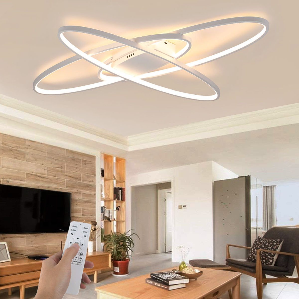 oyajia LED Deckenleuchte Modern Oval Deckenlampe günstig online kaufen