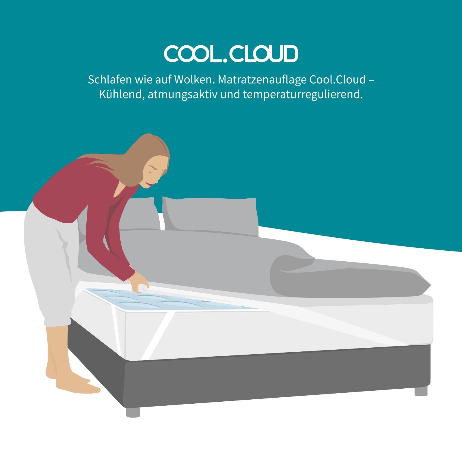 Matratzenauflage Atmungsaktive, klimaregulierende Matratzenauflage - COOL.C günstig online kaufen