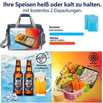 Clanmacy Picknickkorb Kühltasche Isotasche Isoliertasche Lebensmittel coolerbag Kühlbox
