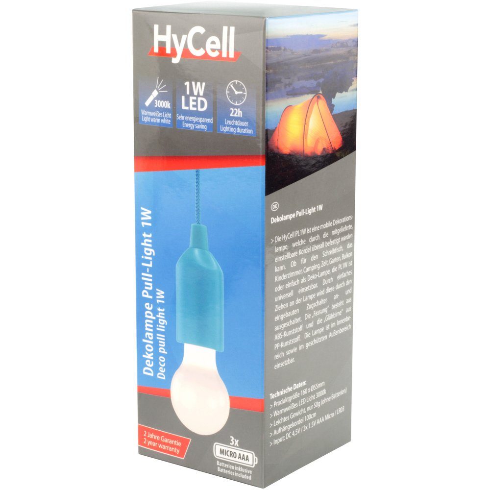 HyCell Gartenleuchte HyCell 1600-0174 Pull-Light PL LED Camping-Leuchte 25 lm batteriebetr