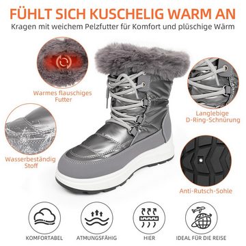 NULSTA Winterboots Damen Snowboots wasserdichte wärmend Luxe Winterstiefel