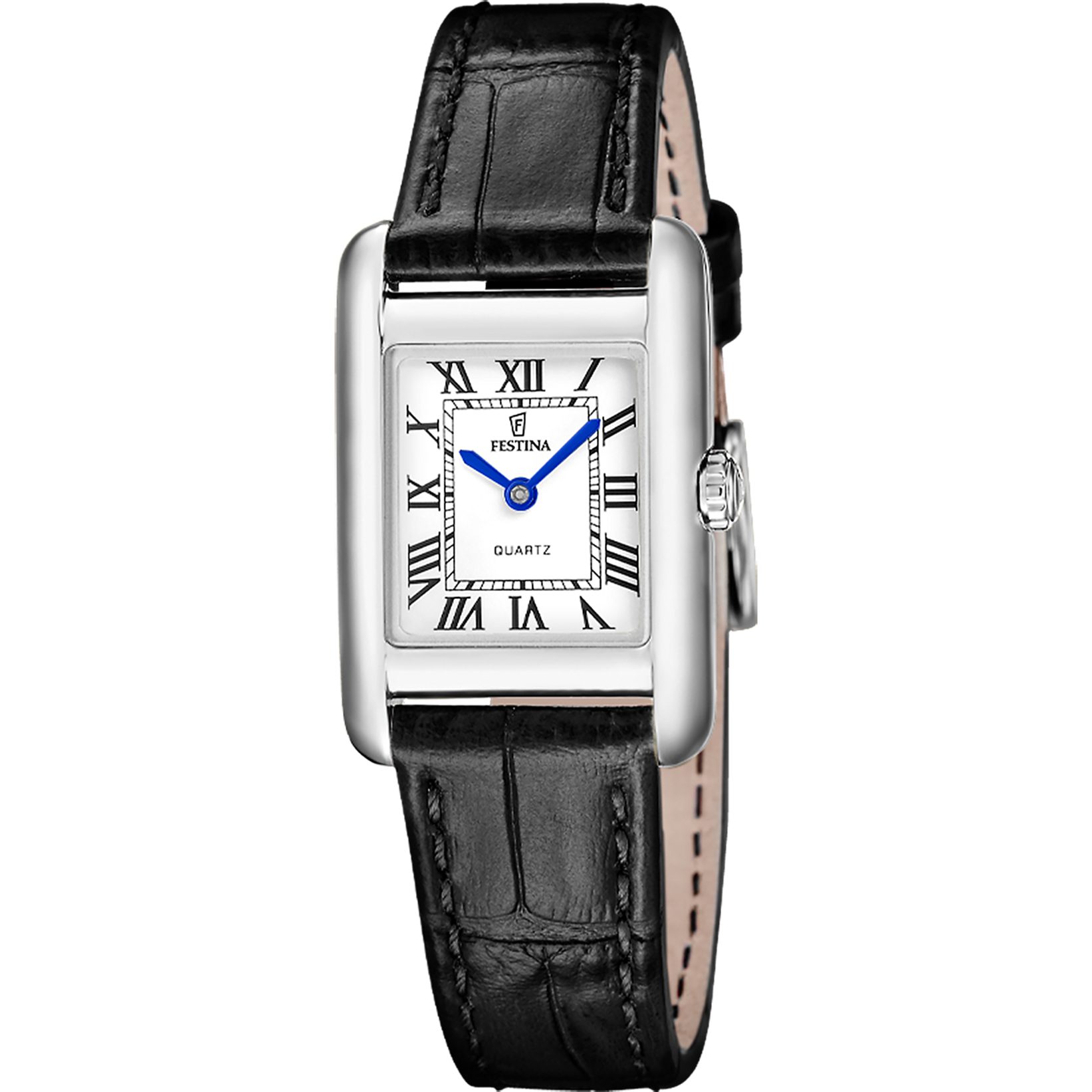 Festina Quarzuhr On the Square F20773_1, Armbanduhr, Damenuhr, Lederarmband, analog