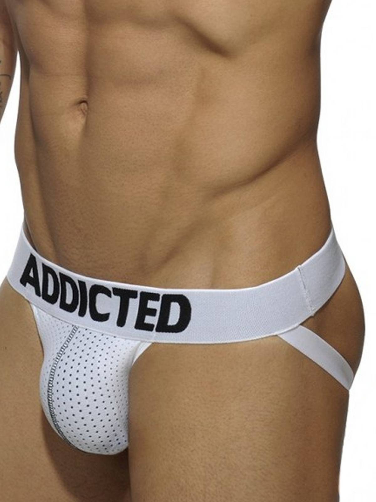 addicted String Addicted Mesh Push Up Jockstrap Underwear White