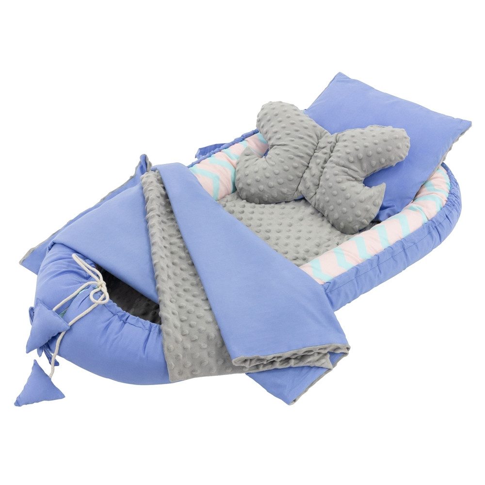 Babybett Baby Nestchen mit Muster aus Baumwolle waschbar bei 40 Grad
