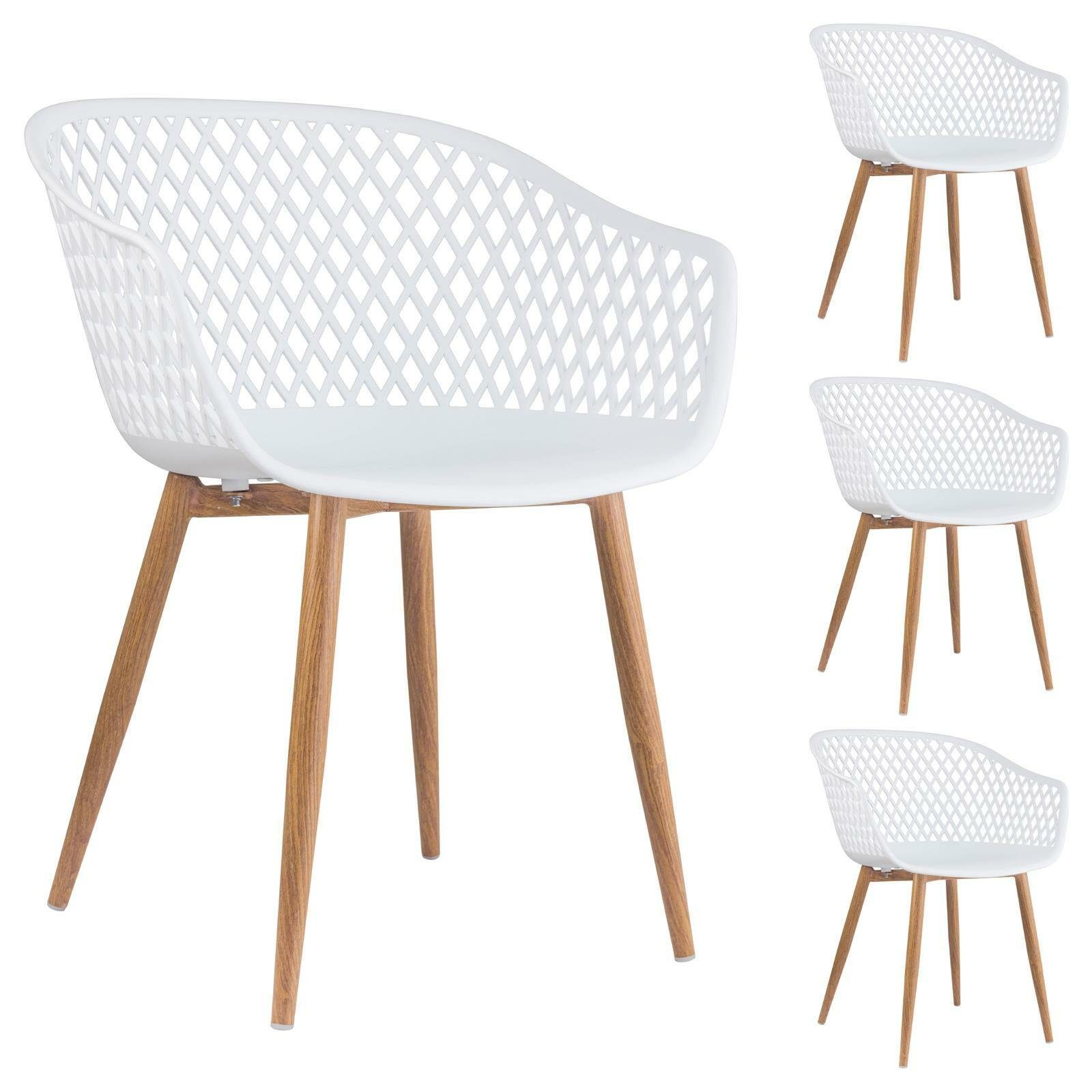 IDIMEX Esszimmerstuhl MADEIRA (Set, 4 St), Esszimmerstuhl Retro Design Stühle  4er Set Küchenstuhl Stuhl mit Sit