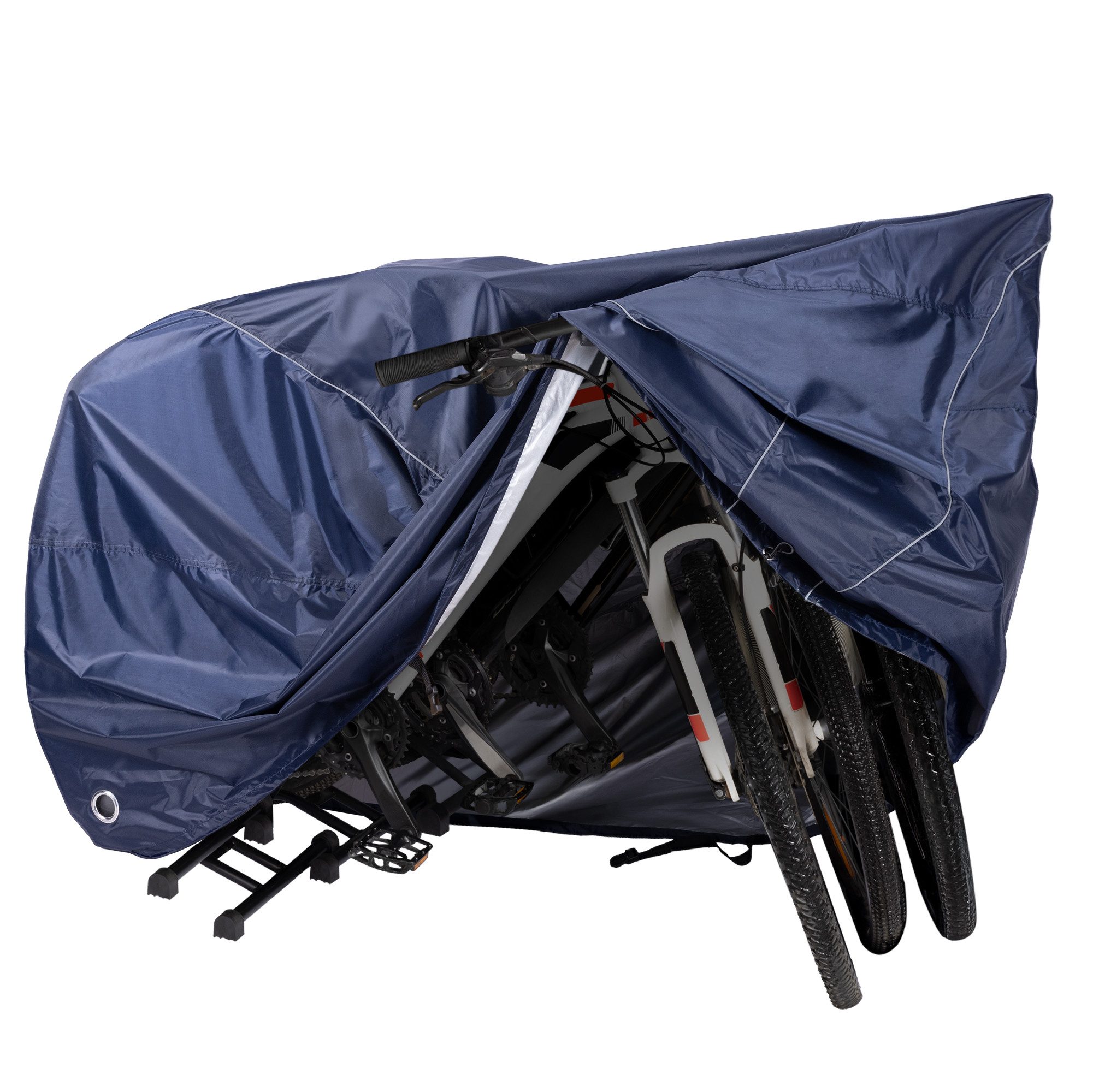 Navaris Fahrradschutzhülle Fahrradabdeckung XXL Navy - Wetterfeste Fahrradgarage - 210D (1-St)