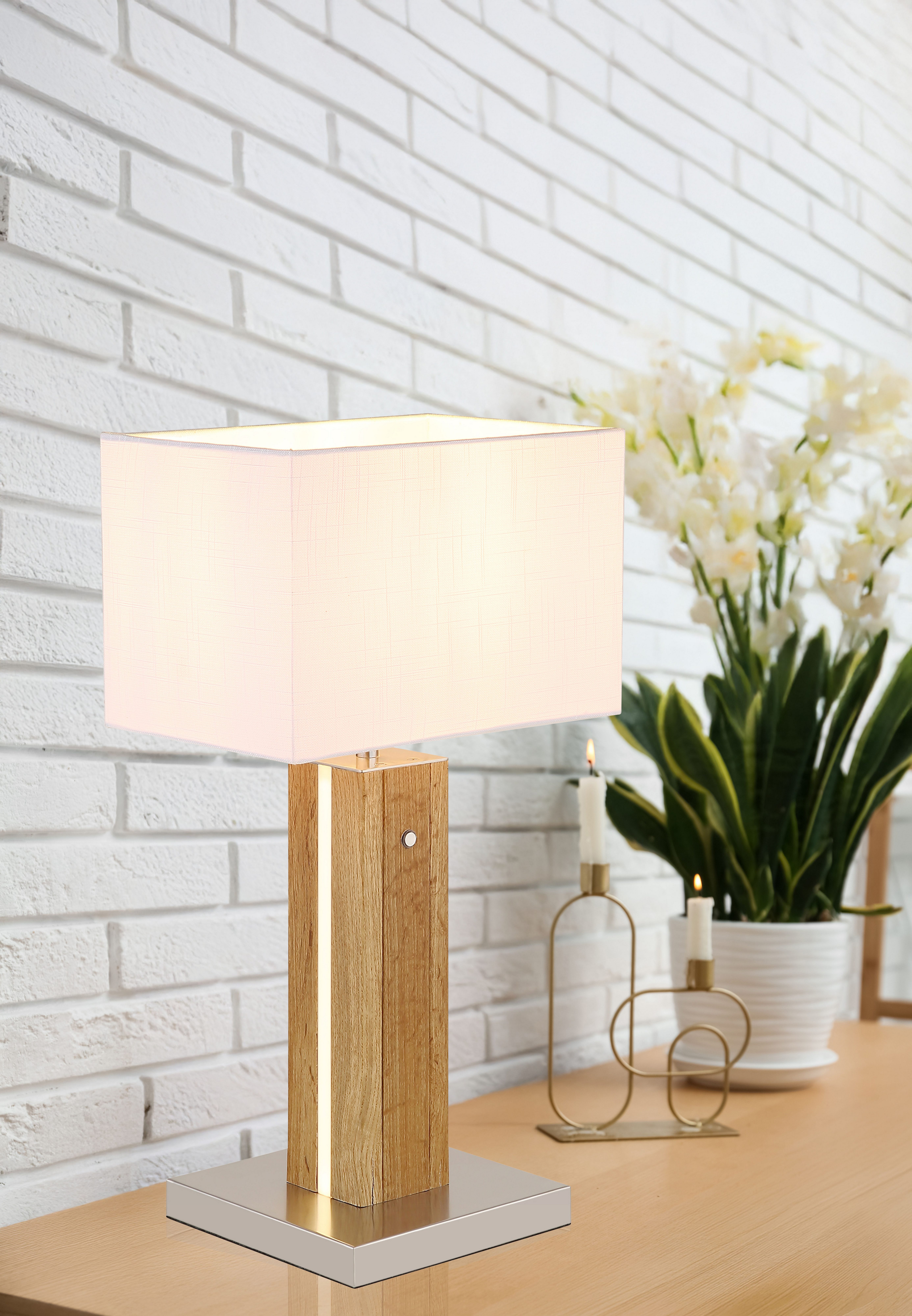 NOWA Tischleuchte FOREST, ohne Leuchtmittel, Tischleuchte mit Touchdimmer, flexibel, modern & praktisch